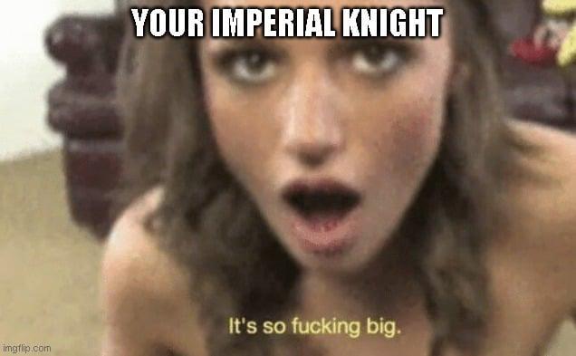 imgflip.com YOUR IMPERIAL KNIGHT It's so f------ big.