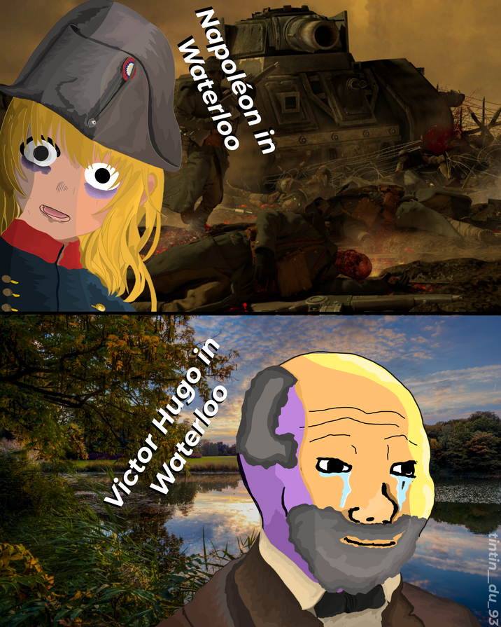 Napoléon in Waterloo Victor Hugo in Waterloo tintin_du_93