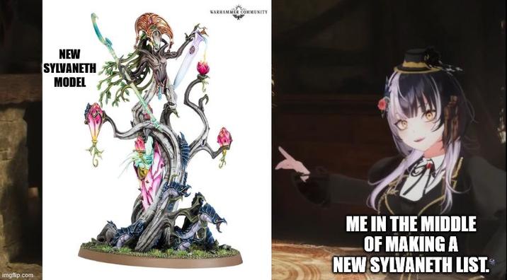 NEW SYLVANETH MODEL WARHAMMER COMMUNITY imgflip.com ME IN THE MIDDLE OF MAKING A NEW SYLVANETH LIST.