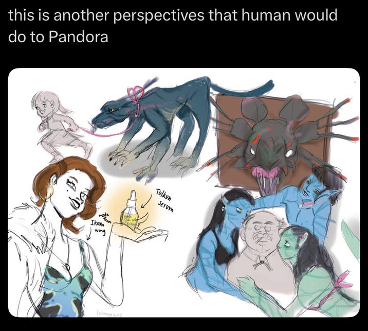 this is another perspectives that human would do to Pandora made from Ikran wing made Pinkorange vic1 Tulkun Serum