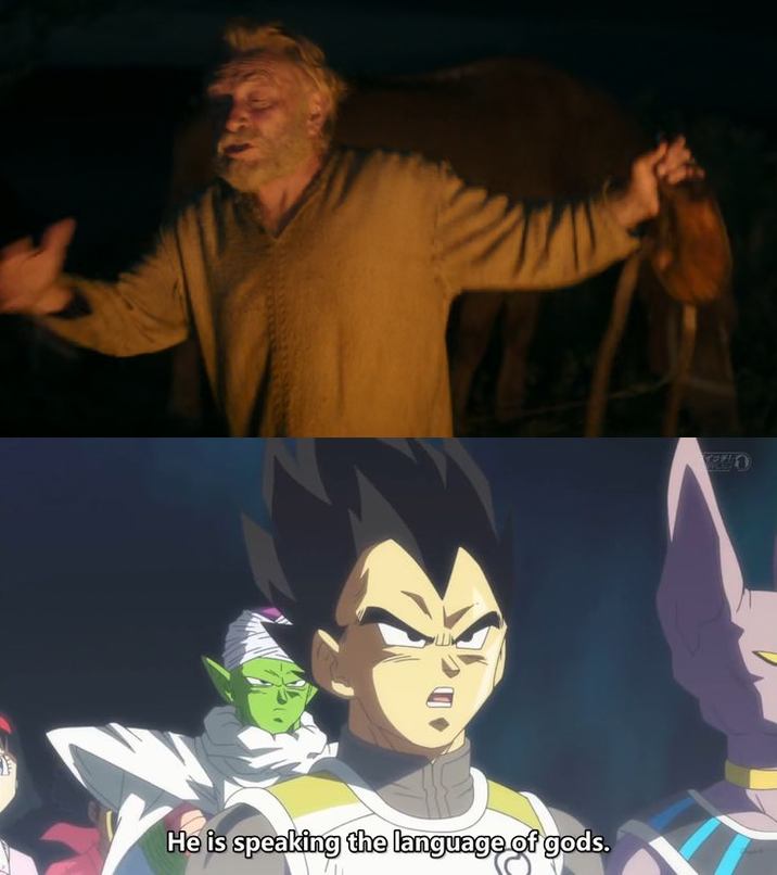 He is speaking the language of gods. イッチ!!