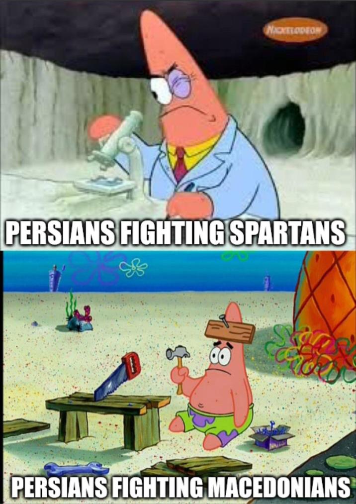 NACKELODEON PERSIANS FIGHTING SPARTANS PERSIANS FIGHTING MACEDONIANS
