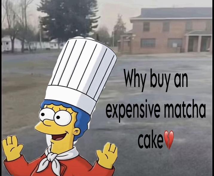 A MargeCooks meme. The meme uses the "SYBAU guy":https://knowyourmeme.com/memes/sybau-picture-sybau-guy format.