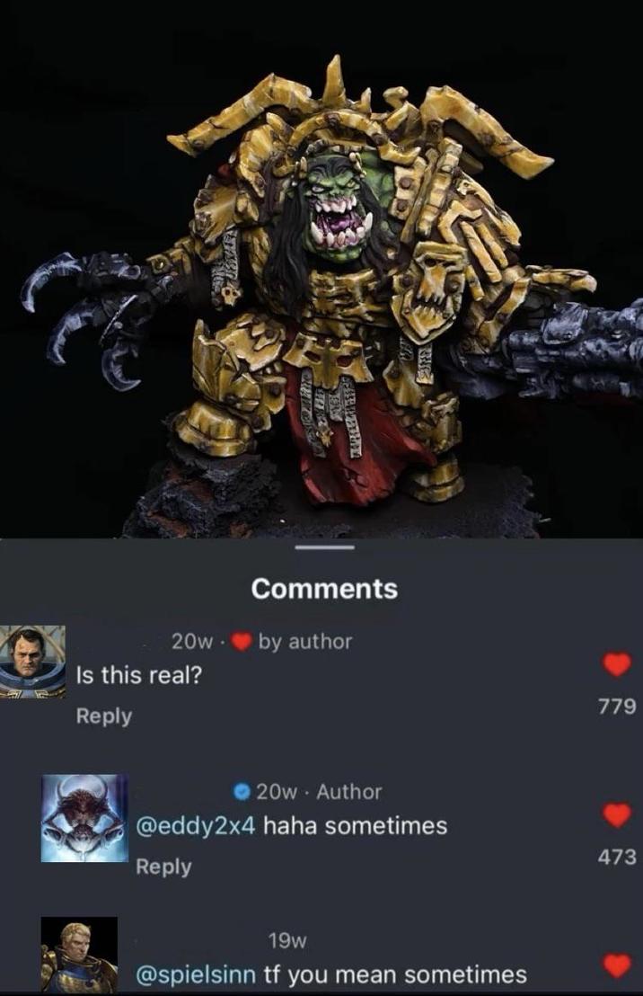 Comments 20w by author Is this real? Reply ⚫ 20w - Author @eddy2x4 haha sometimes Reply 19w @spielsinn tf you mean sometimes 779 473