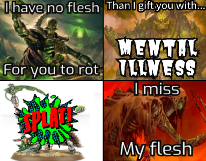 I have no flesh Than I gift you with... MENTAL For you to rot ILLNESS SPLACE I miss My flesh
