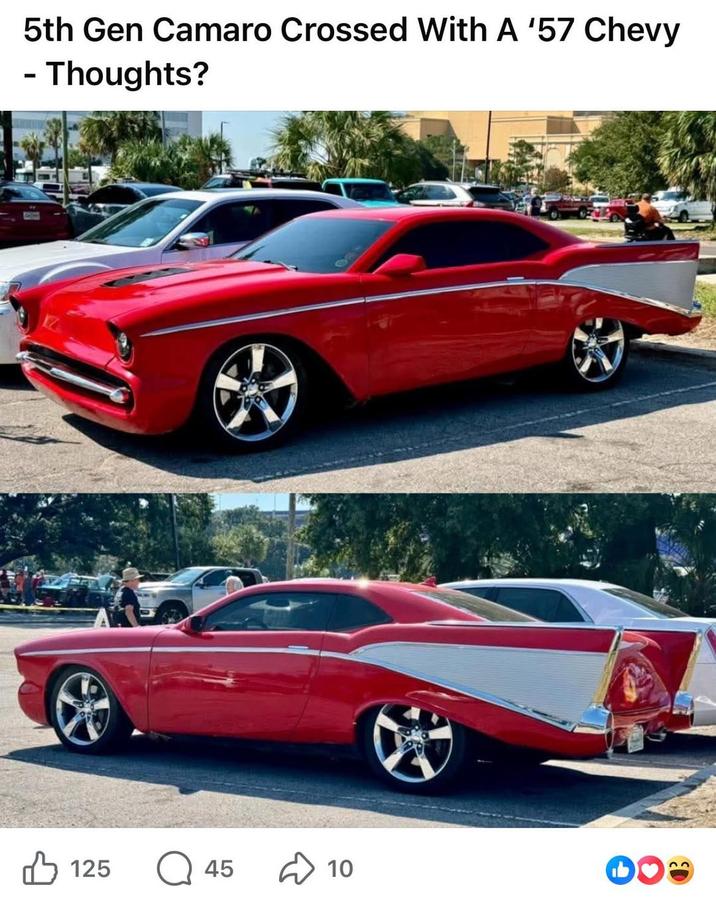5th Gen Camaro Crossed With A '57 Chevy - Thoughts? 125 о B 45 10 10