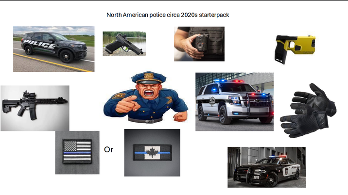 POLICE North American police circa 2020s starterpack Or POLICE TASER 7 PURSUIT 911 2015