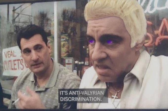 VEAL CUTLETS IT'S ANTI-VALYRIAN DISCRIMINATION.