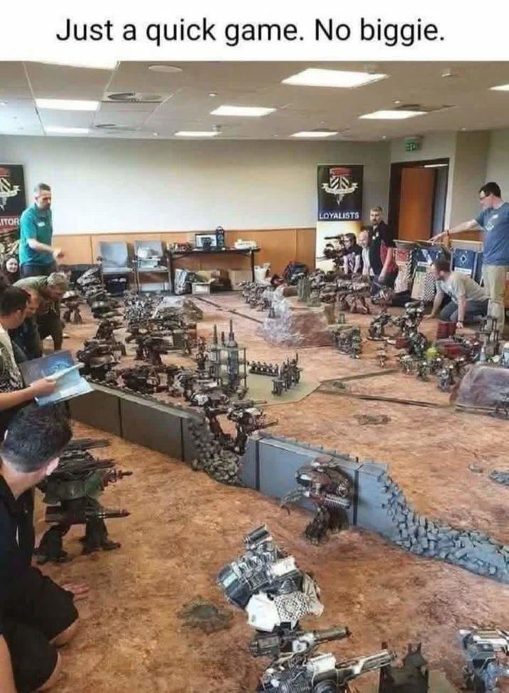 Just a quick game. No biggie. ITOR LOYALISTS
