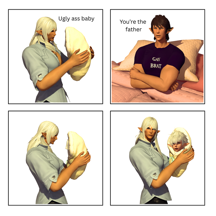 Ugly ass baby You're the father GAY BRAT