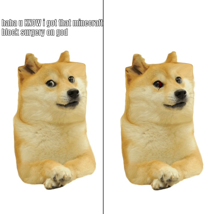 haha u KNOW i got that minecraft block surgery on god