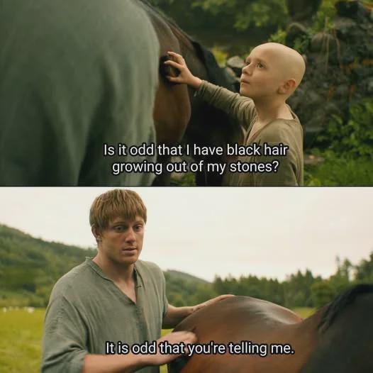 Is it odd that I have black hair growing out of my stones? It is odd that you're telling me. 8