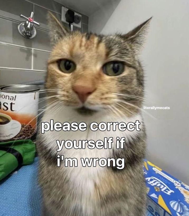 ional st please correct yourself if i'm wrong literallymecats
