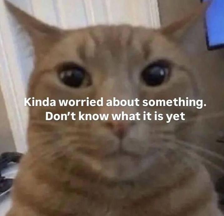 Kinda worried about something. Don't know what it is yet