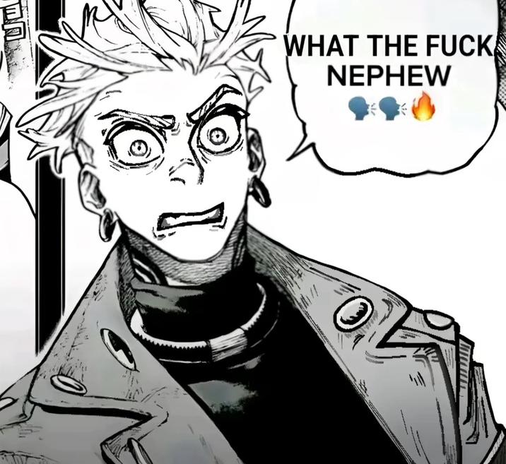 A version of the Enjin "good answer nephew" meme. This one reads, "w-- nephew."