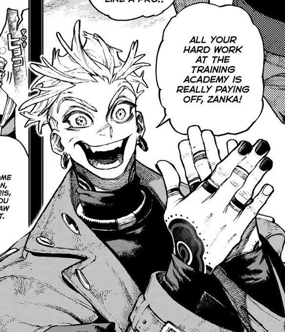 The original manga panel for the "good work nephew" meme. It originates from Gachiakuta chapter 125.