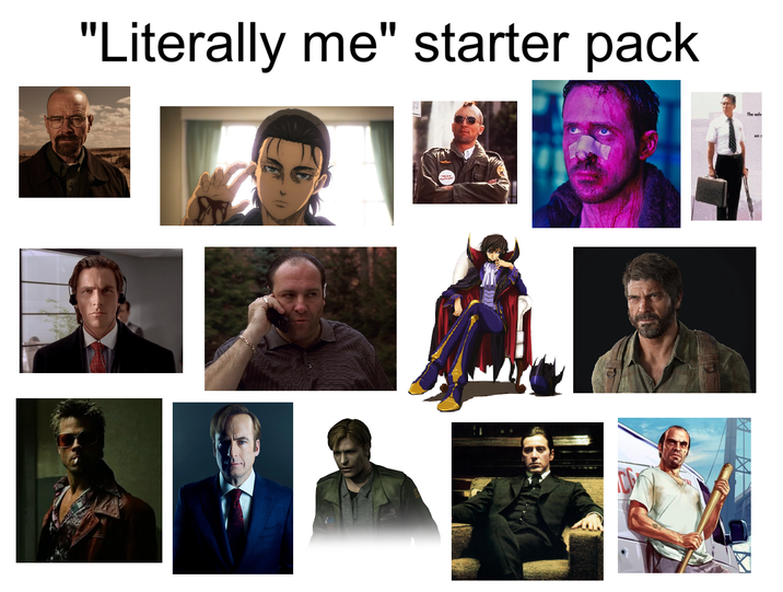 "Literally me" starter pack on i