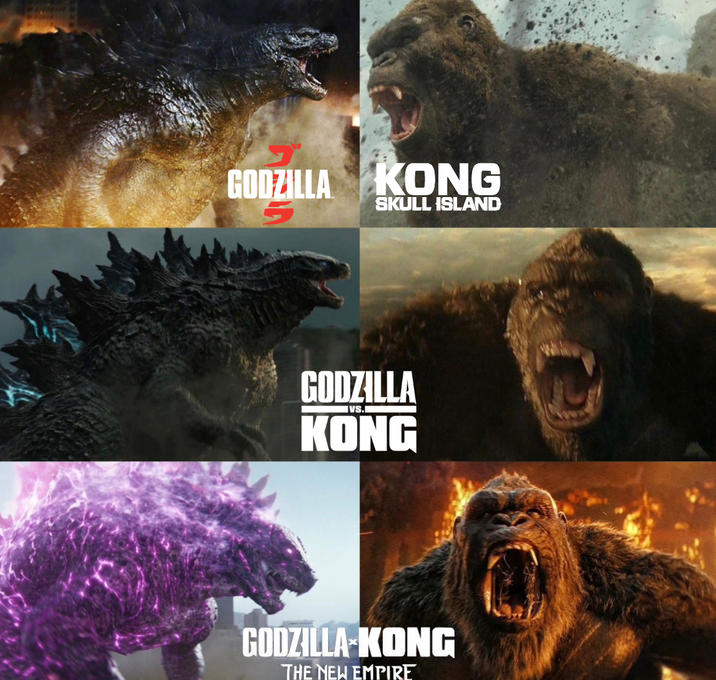 GODZILLA KONG 5 SKULL ISLAND GODZILLA IVS. KONG GODZILLA-KONG THE NEW EMPIRE