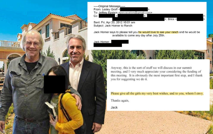 -----Original Message----- From: Lesley Groff < To: Jeffrey Epstein <jeevacation@gmail.com> Cc: Sent: Fri, Apr 20, 2012 10:01 am Subject: Jack Horner to Ranch Brice Jack Horner says to please tell you he would love to see your ranch and he would be available to come any day after July 25th. Jack Horner: Anyway, this is the sort of stuff we will discuss in our summit meeting, and I very much appreciate your considering the funding of this meeting. It is obviously the most important first step, and I thank you for suggesting we do it. Please give all the girls my very best wishes, and to you, whom I envy, Thanks again, Jack