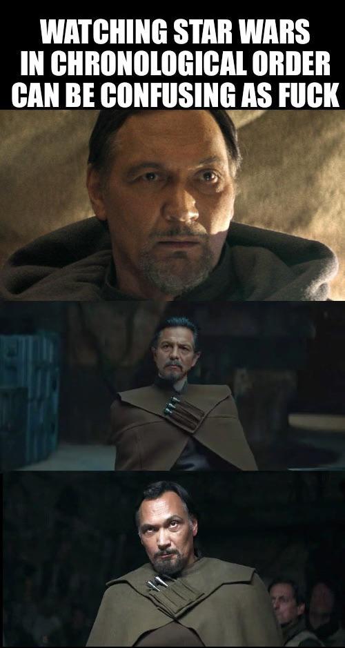 WATCHING STAR WARS IN CHRONOLOGICAL ORDER CAN BE CONFUSING AS F---
