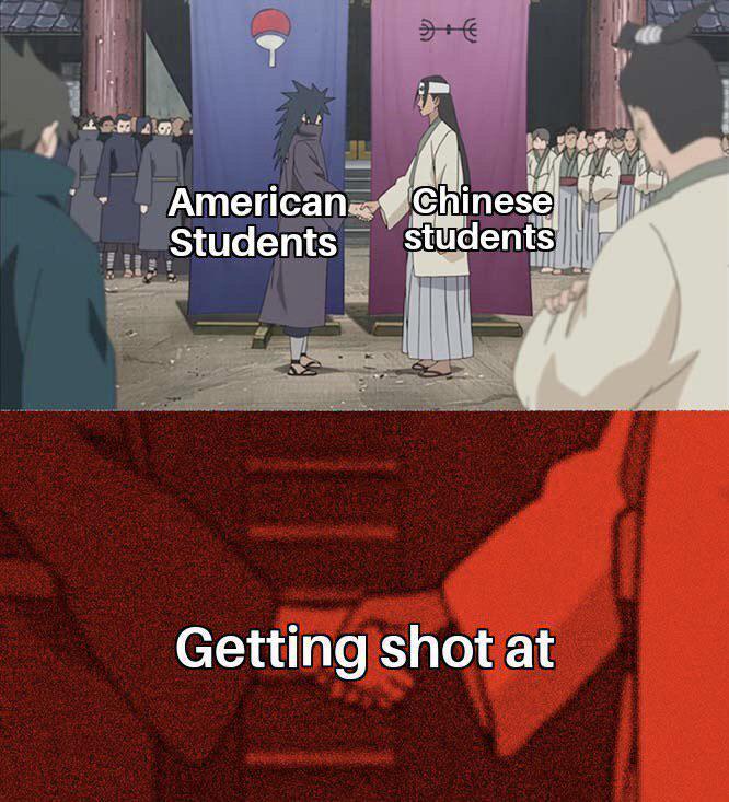 9+€ American Chinese Students students Getting shot at