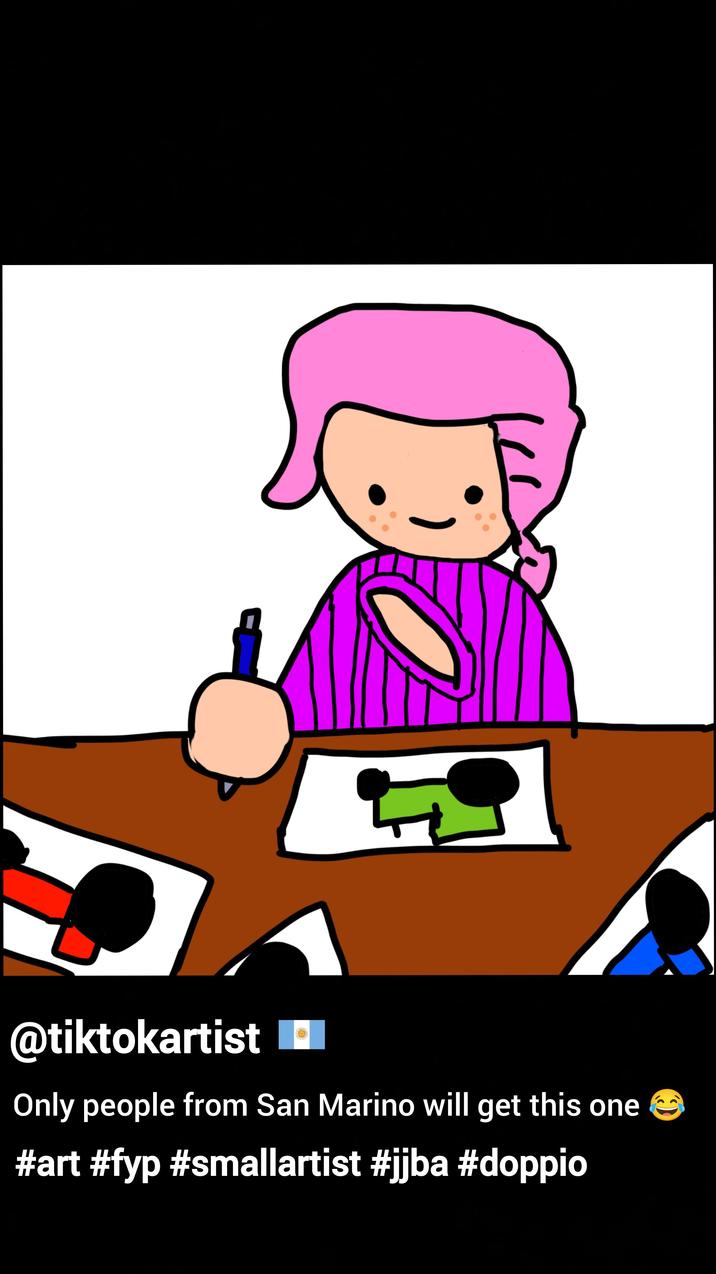 @tiktokartist :1 Only people from San Marino will get this one #art #fyp #smallartist #jjba #doppio