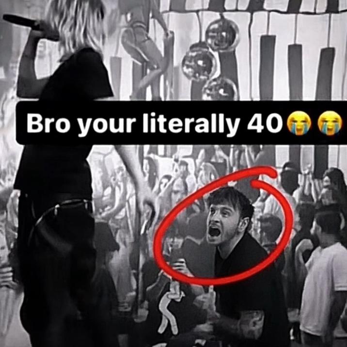 An edit of the bro your 40 meme. Banks' face is replaced with Talkden69.