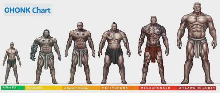 CHONK Chart A Fine Boi He Chomnk A Heckin' Chonker HEFTYCHONK MEGACHONKER OH LAWD HE COMIN