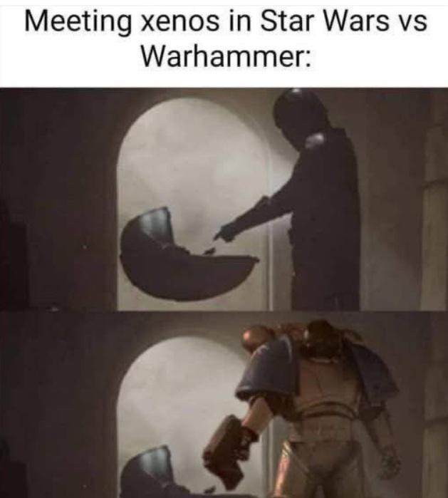 Meeting xenos in Star Wars vs Warhammer: