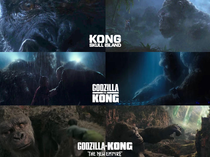 KONG SKULL ISLAND GODZILLA vs. KONG GODZILLA-KONG THE NEW EMPIRE