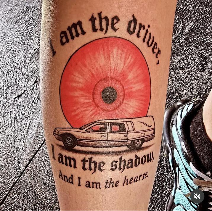 the amer am the shadow And I am the hearse.