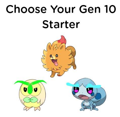 A meme about choosing a gen 10 starter. The meme criticizes the designs of the grass and water type pokemon as being copycats of past pokemon.