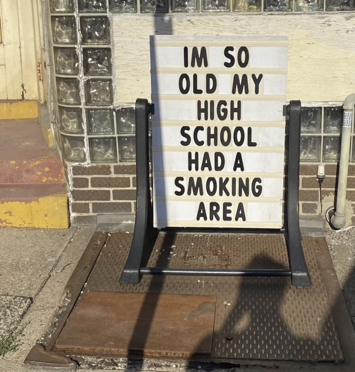 IM SO OLD MY HIGH SCHOOL HAD A SMOKING AREA