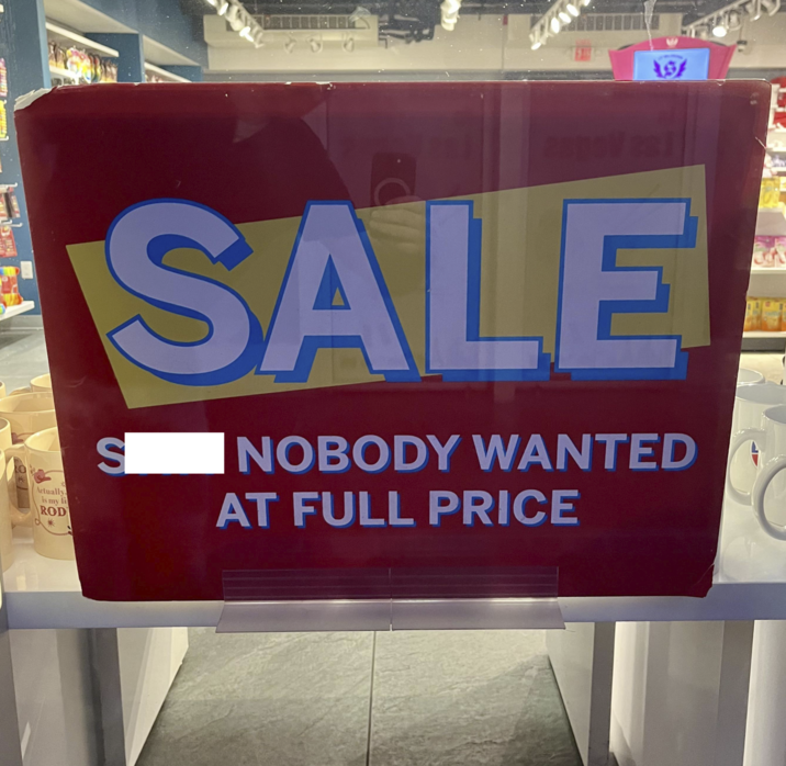 Actually is my li ROD * 56 131 SALE S NOBODY WANTED AT FULL PRICE