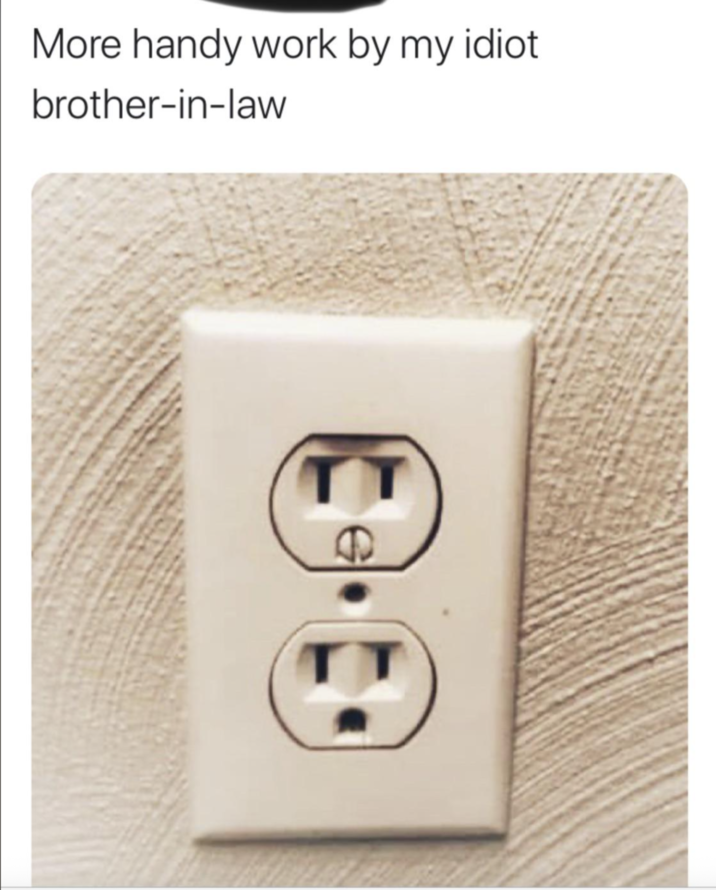 More handy work by my idiot. brother-in-law ①