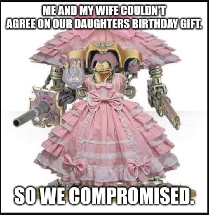 ME AND MY WIFE COULDN'T AGREE ON OUR DAUGHTERS BIRTHDAY GIFT. 100-13 SO WE COMPROMISED.