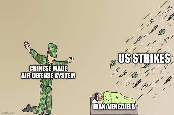 imgflip.com CHINESE MADE AIR DEFENSE SYSTEM US STRIKES J IRAN/VENEZUELA