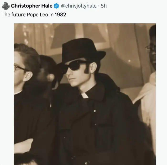 @chrisjollyhale · 5h Christopher Hale The future Pope Leo in 1982