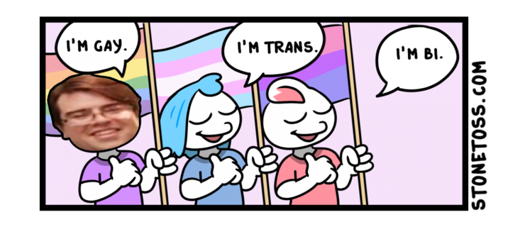 Hans is out and proud!