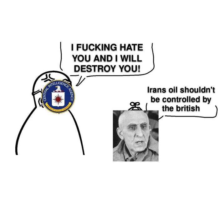ཐ་ INTELLIGEN CENTRAL IN I F------ HATE YOU AND I WILL DESTROY YOU! Irans oil shouldn't be controlled by UNITED STATES OF AMERICA 21 the british