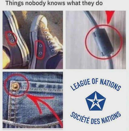 Things nobody knows what they do LEAGUE OF NATIONS SOCIÉTÉ DES NATIONS