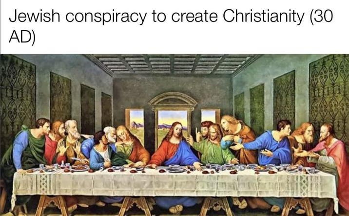 Jewish conspiracy to create Christianity (30 AD)