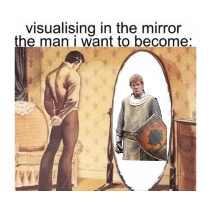 visualising in the mirror the man i want to become: