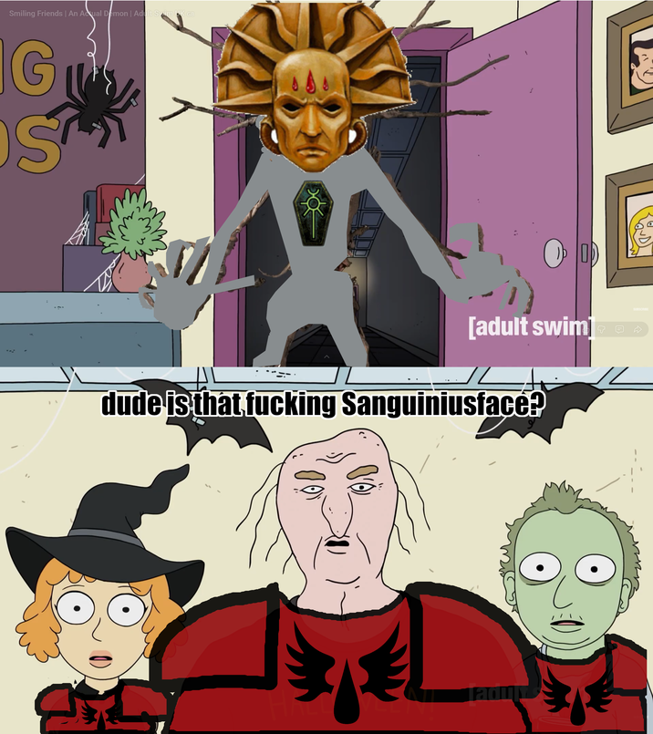 Smiling Friends | An Actual Demon | Adult Swim UK GB IG S SUBSCRIBE [adult swim] A dude is that f------ Sanguiniusface? adup