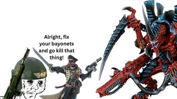 Alright, fix your bayonets and go kill that thing!