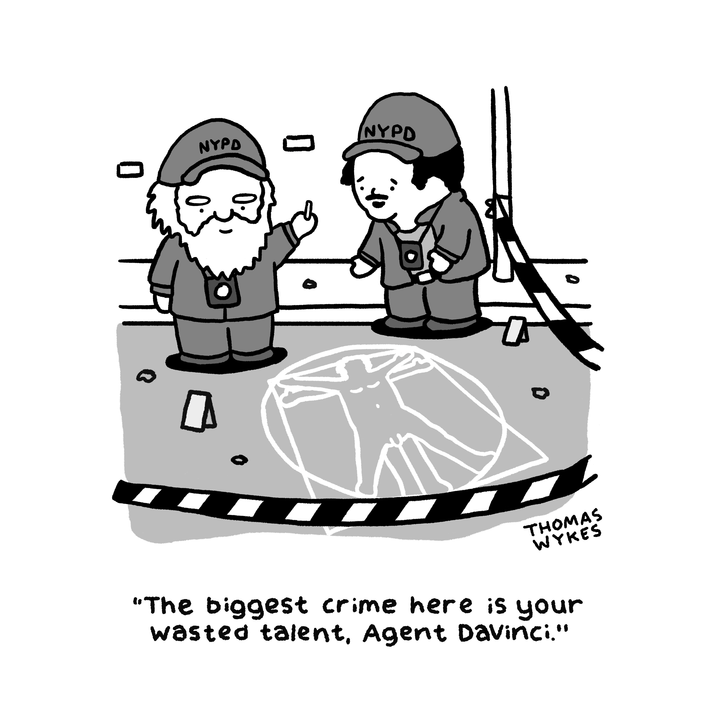 0 NYPD NYPD THOMAS WYKES "The biggest crime here is your wasted talent, Agent Davinci."