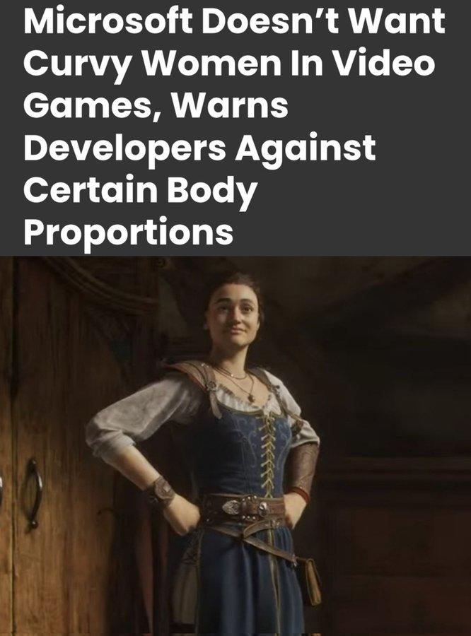 Microsoft Doesn't Want Curvy Women In Video Games, Warns Developers Against Certain Body Proportions