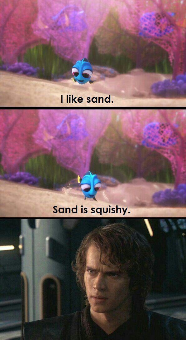 I like sand. Sand is squishy.