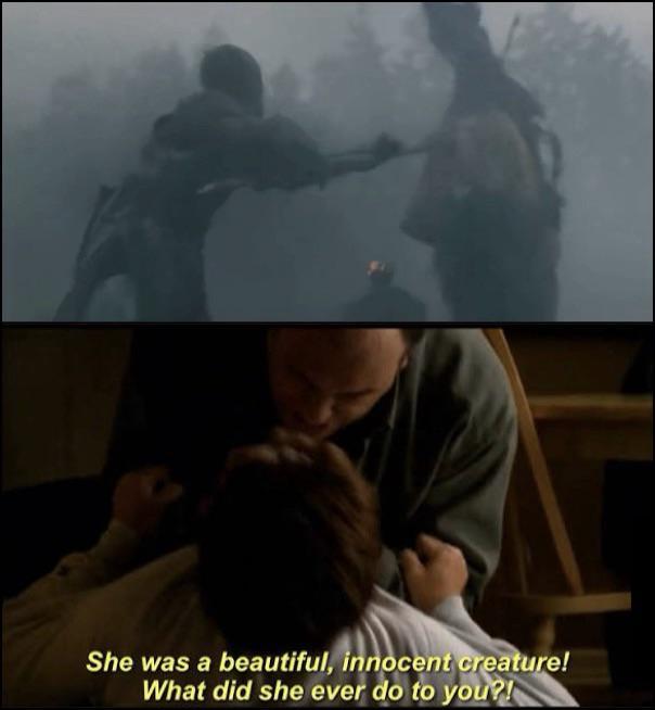 She was a beautiful, innocent creature! What did she ever do to you?!