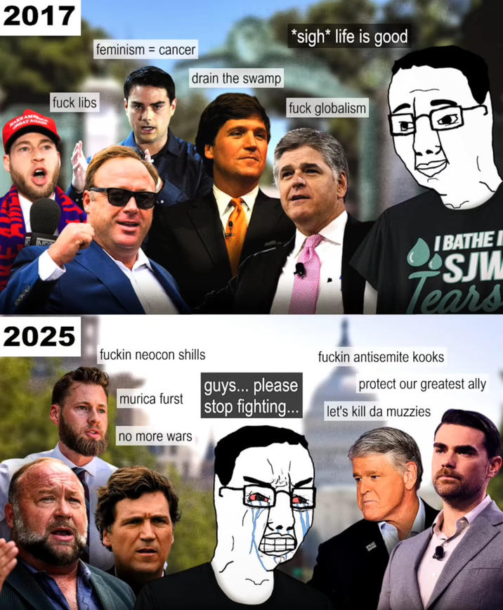2017 *sigh* life is good feminism = cancer drain the swamp BAT f--- libs 2025 f----- neocon shills f--- globalism I BATHEI SJW Tears murica furst no more wars guys... please stop fighting... f----- antisemite kooks protect our greatest ally let's kill da muzzies